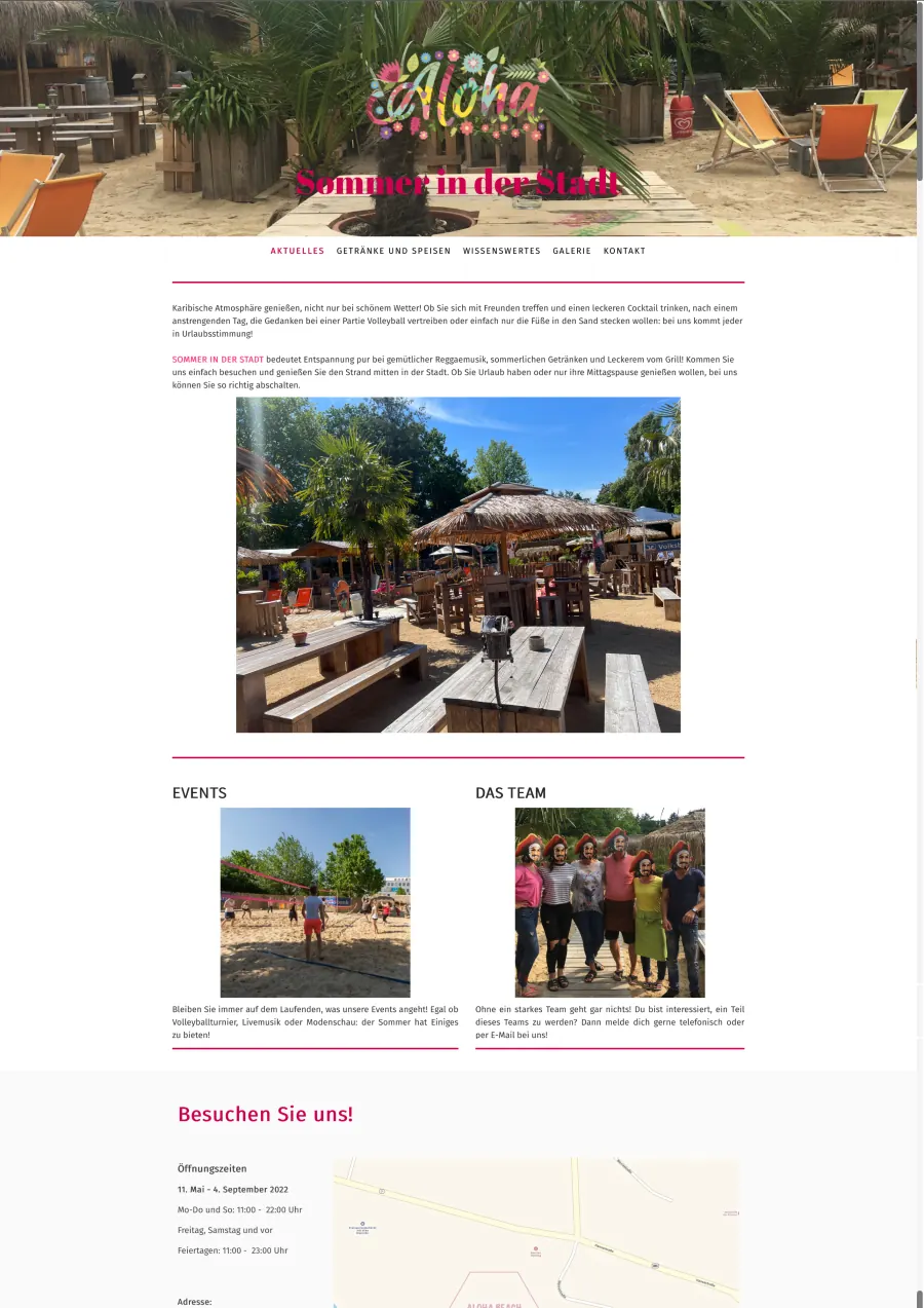 Restaurant Website vorher