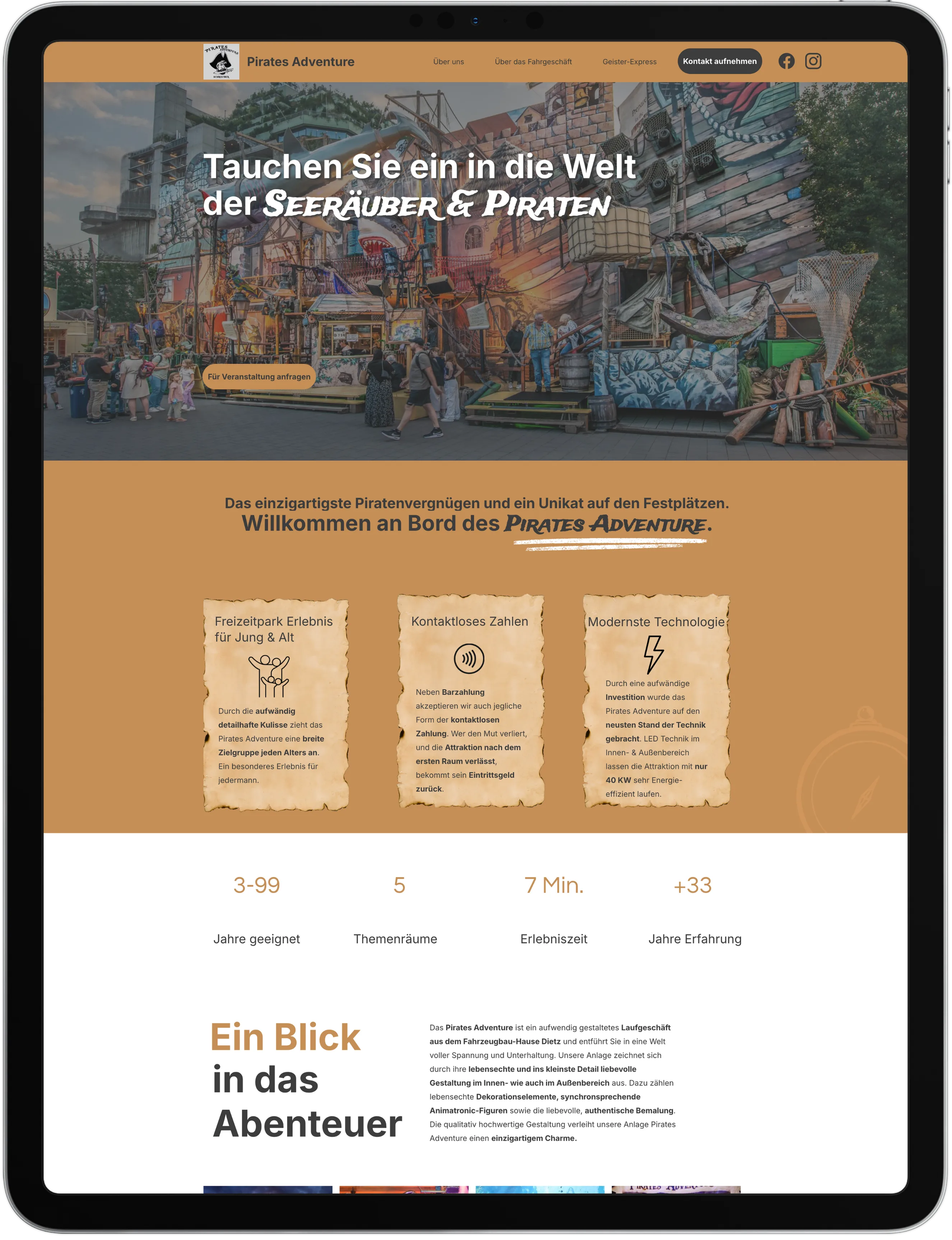 Pirates Adventure Website